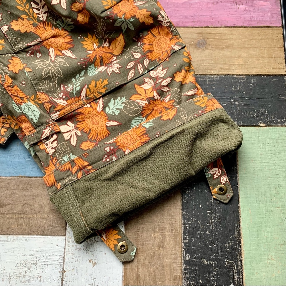 NWT Duluth 1X x31L Heirloom Gardening Lined Bib Overalls Loden Autumn Leaves - Picture 7 of 9